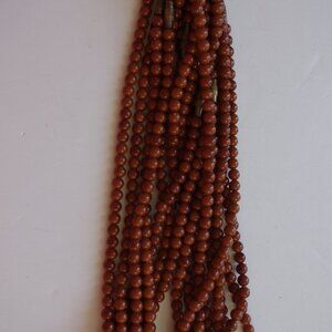 Vintage Handmade Beautiful Brown Shaded Beads 18" Long 8 Necklaces New